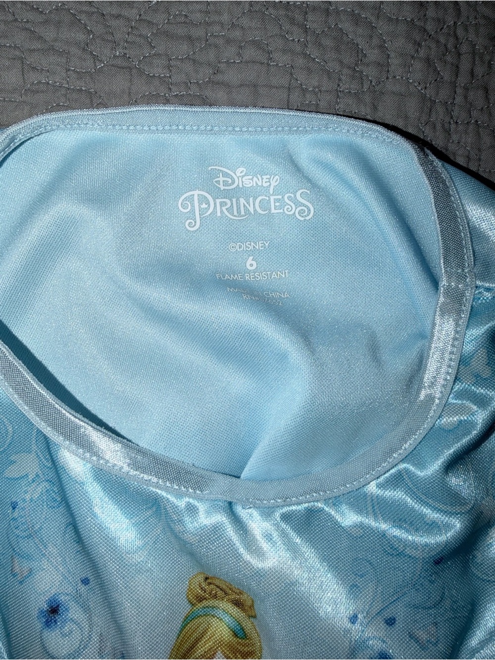 Disney Blue Cinderella Nightgown with Tulle Overlay - Picture 2 of 4